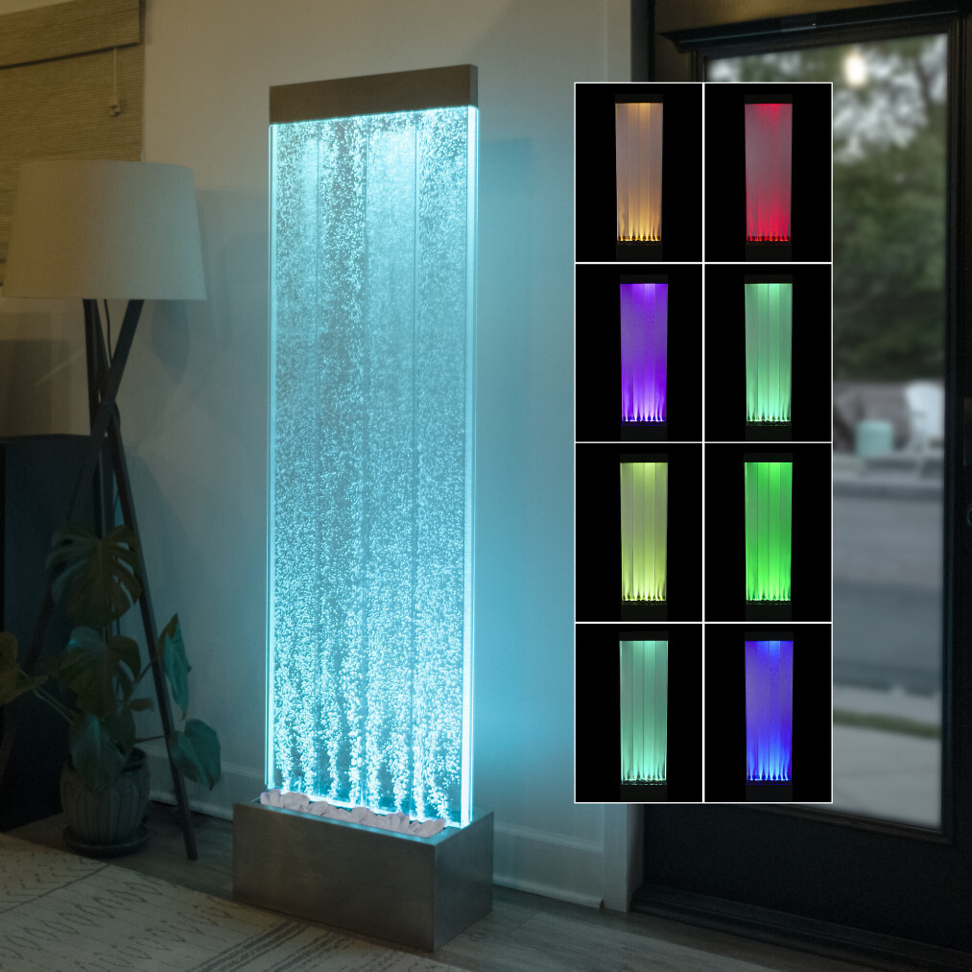 Alpine Corporation, Multi-Color Function Fountain w/ Silver Base, Model# MLT134SL